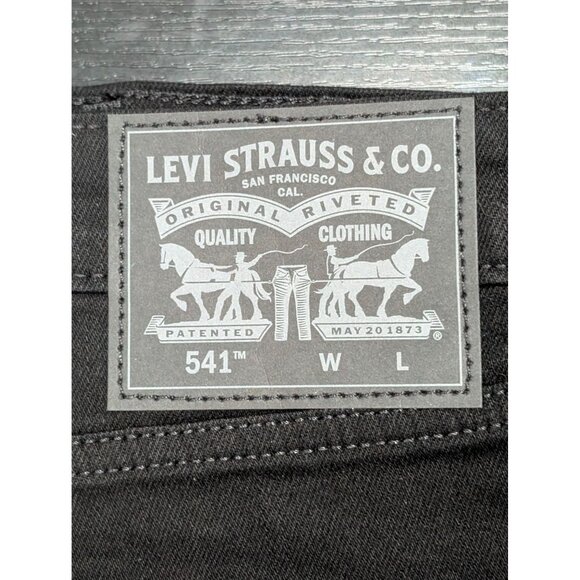 Levis 541 Athletic Taper Stretch Jeans Mens 48 X 32 Big & Tall Black Denim NWD - Picture 3 of 5